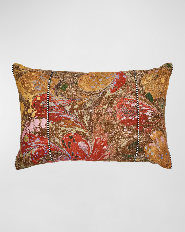 Marbleized Lumbar Pillow, 16" x 24"